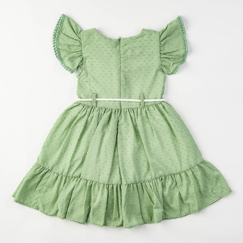 Παιδικο φορεμα με κοντο μανικι  Tivido  Πρασινα