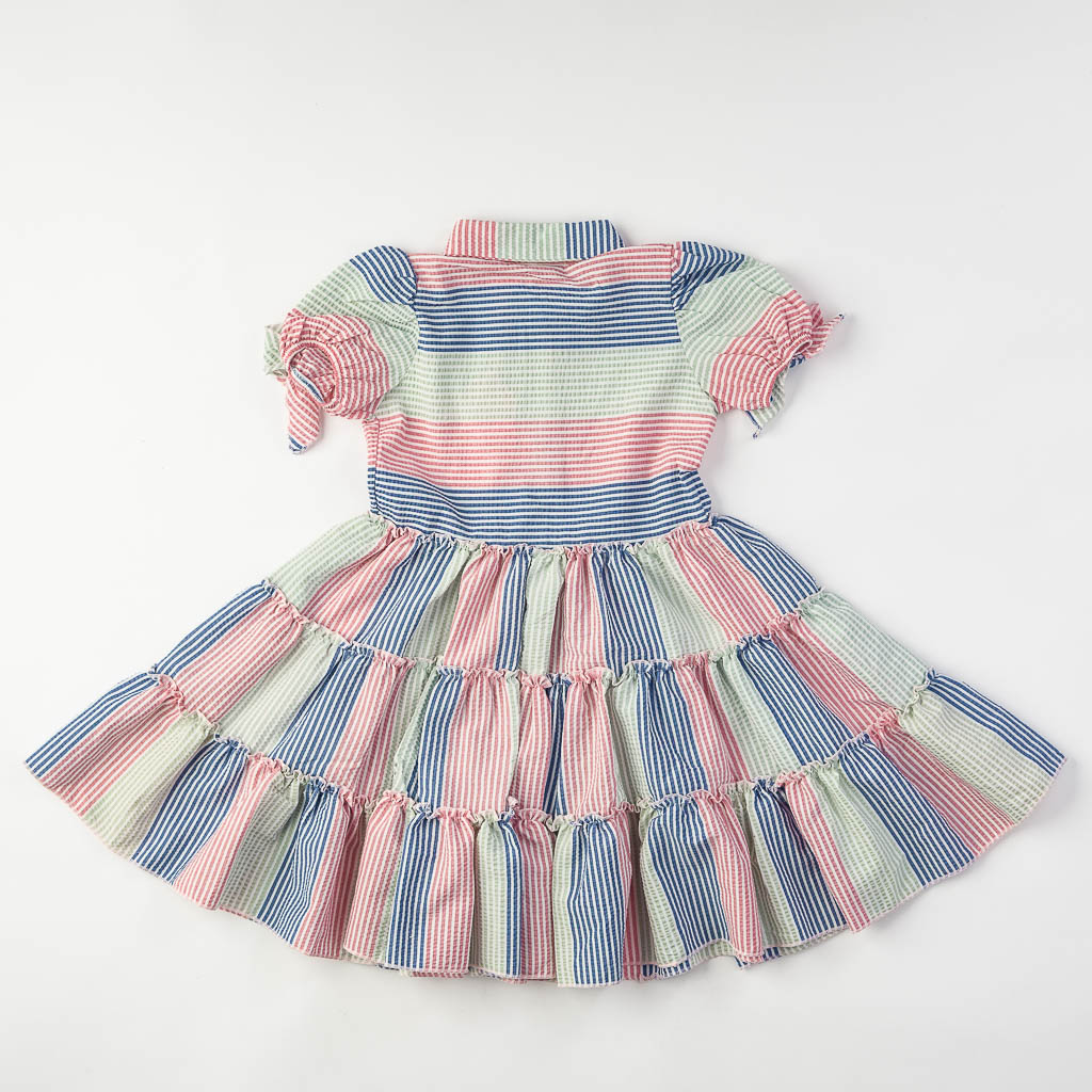 Παιδικο φορεμα με κοντο μανικι  Rainbow