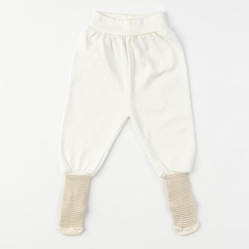 Pantaloni pentru bebeluşi cu ciorap Albe/albi