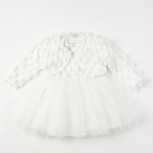 Бебешка официална рокля с болеро Bulsen baby - Бяла