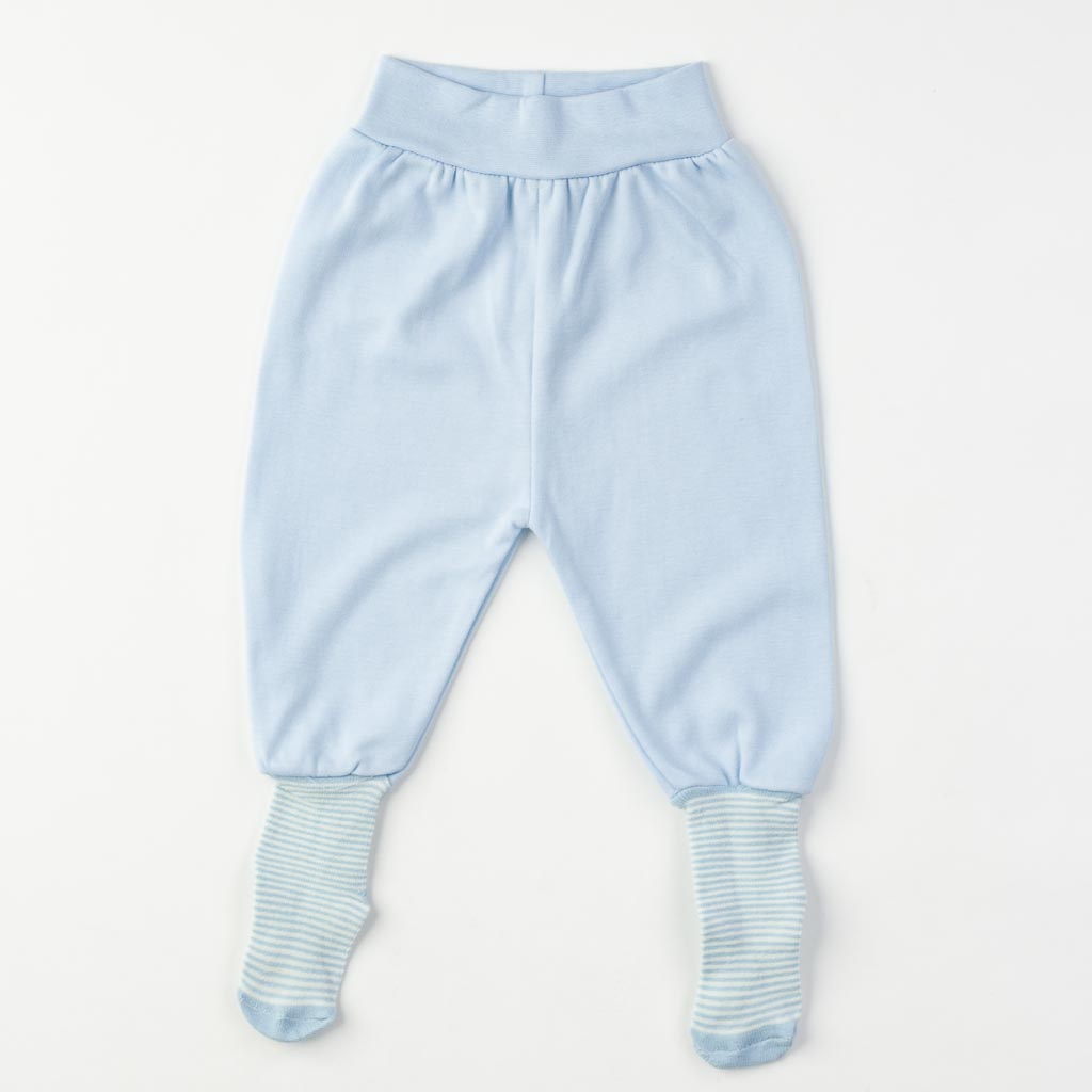 Бебешки ританки за момче с чорапче Сини