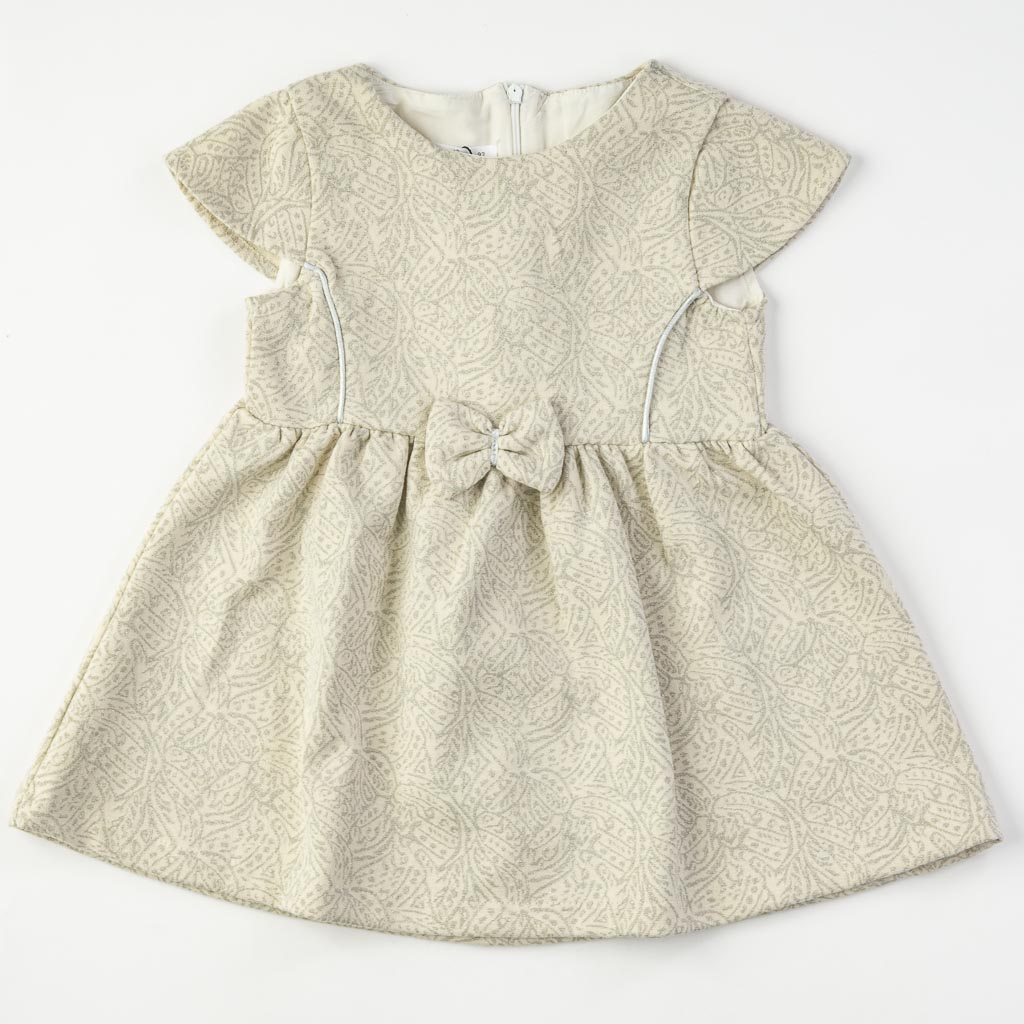 Παιδικο φορεμα με κοντο μανικι  с дънково яке   Premium  Μπεζ