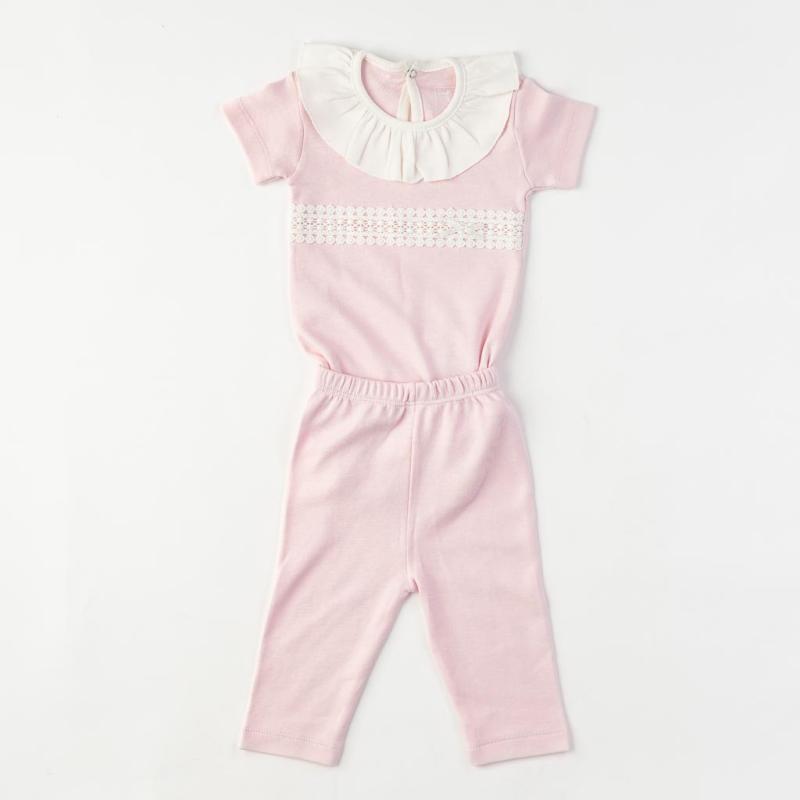 Baby set for girl Bodysuit and leggings  Lady  Pink