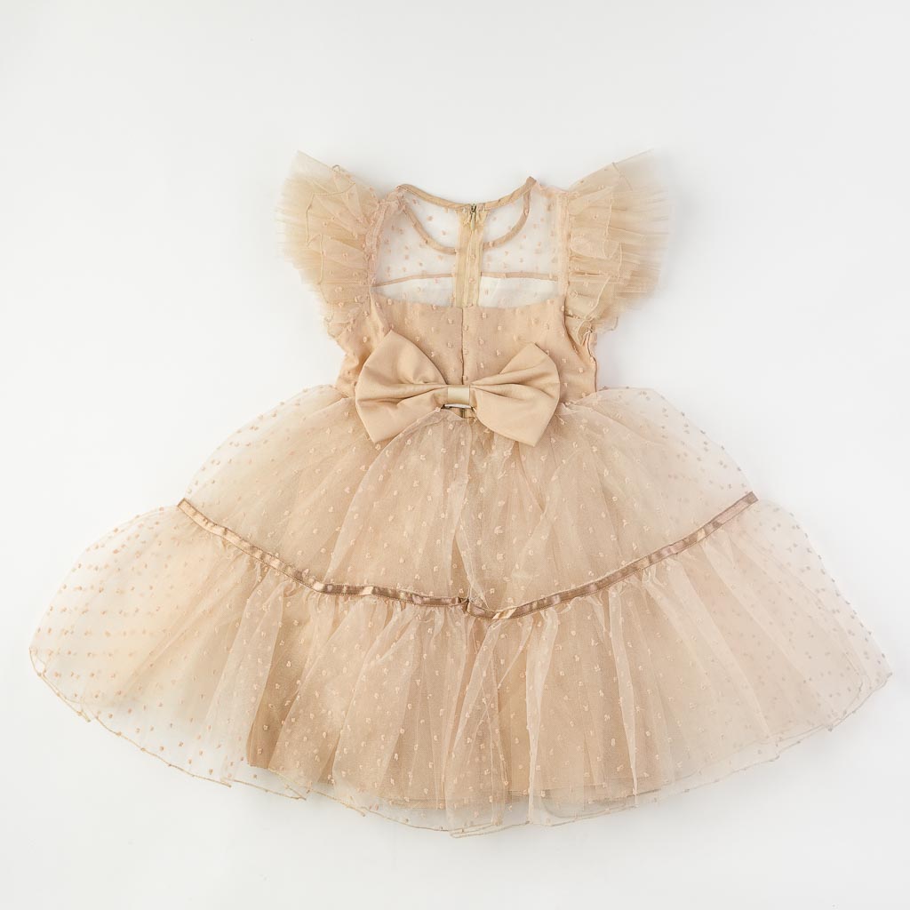 Детска официална рокля Little princes Златиста
