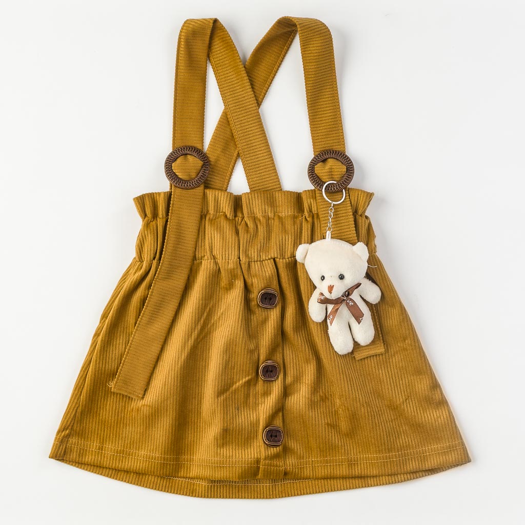 Детски комплект сукман с блузка Bear Горчица