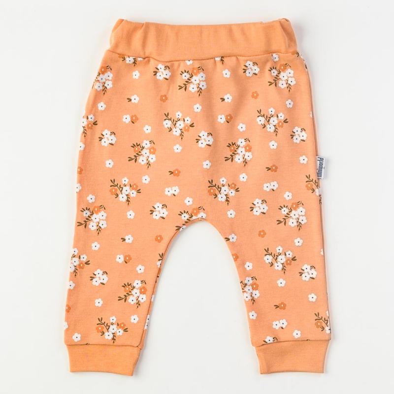 Бебешки панталон  момиче Flower Оранжев