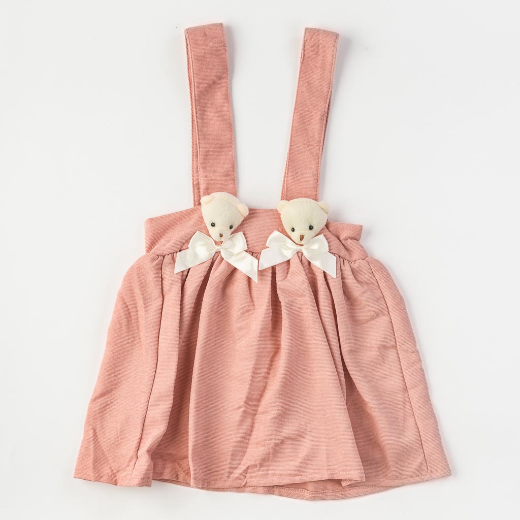Детски комплект за момиче Сукман с блуза Sweety Розов