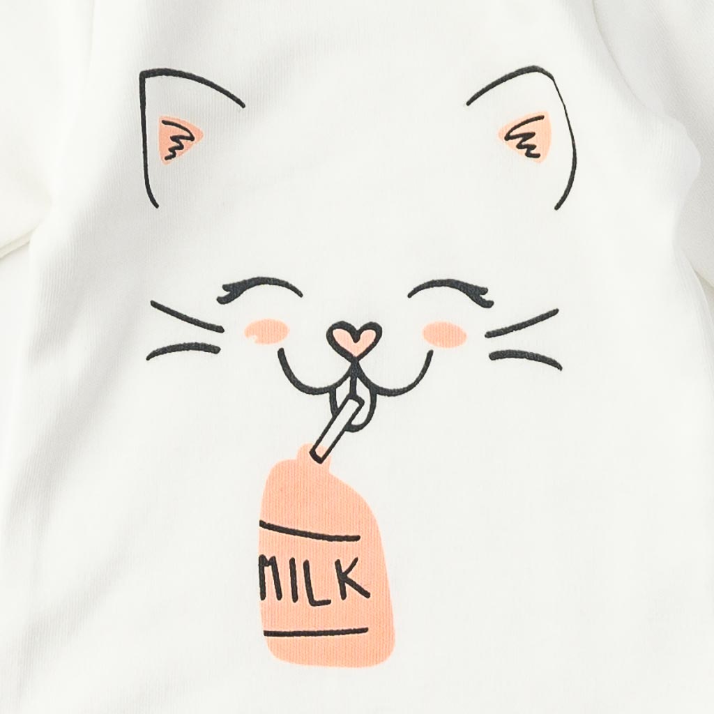Βρεφικά σετ ρούχων απο 3 τεμαχια Για Κορίτσι  Milk baby  Ροδακινι