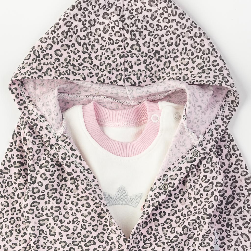 Βρεφικά σετ ρούχων απο 3 τεμαχια Για Κορίτσι  Pink cat  Ροζ