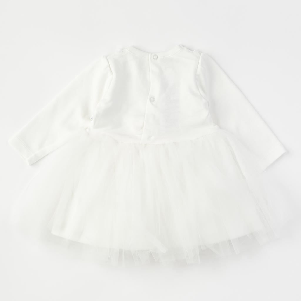 Бебешка официална рокля с болеро Bulsen Бяла