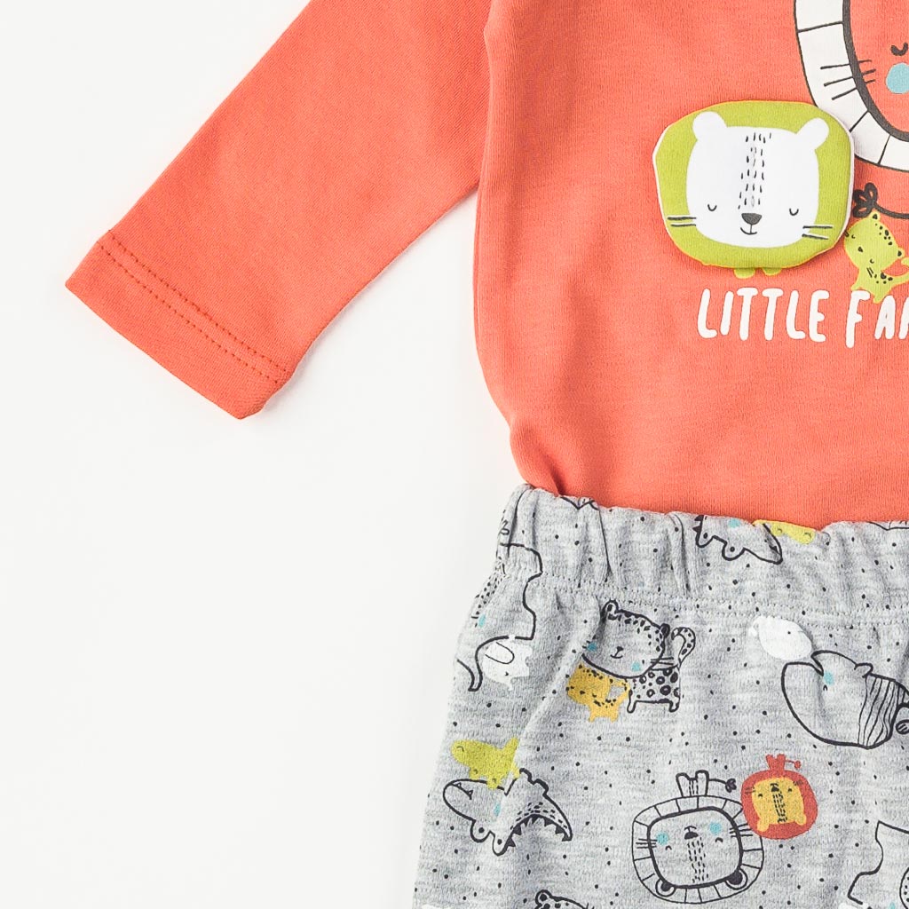 Βρεφικά σετ ρούχων απο 3 τεμαχια Για Αγόρι  Miniworld Little Families  Πορτοκαλη