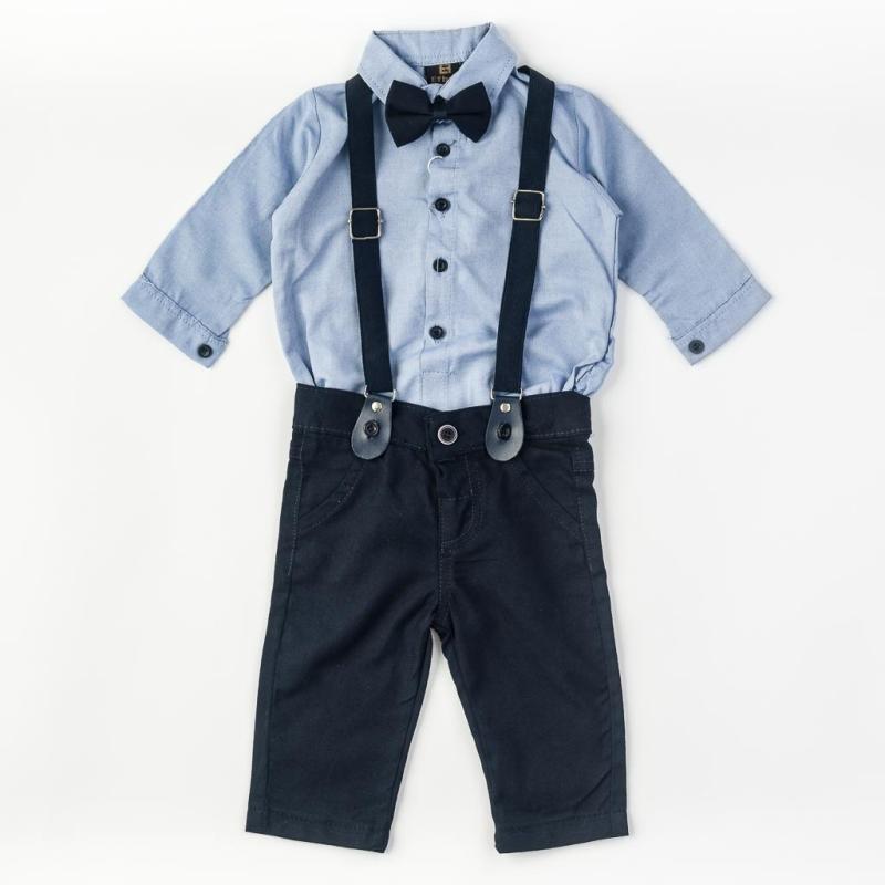 Бебешки костюм  Για Αγόρι με παπιγιον  и тиранти   Efbey  Μπλε