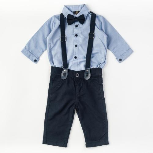 Бебешки костюм  Για Αγόρι με παπιγιον  и тиранти   Efbey  Μπλε