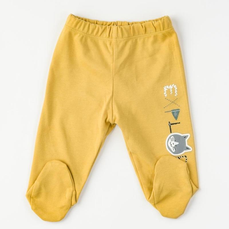 Baby pants For a boy  Cat  Mustard