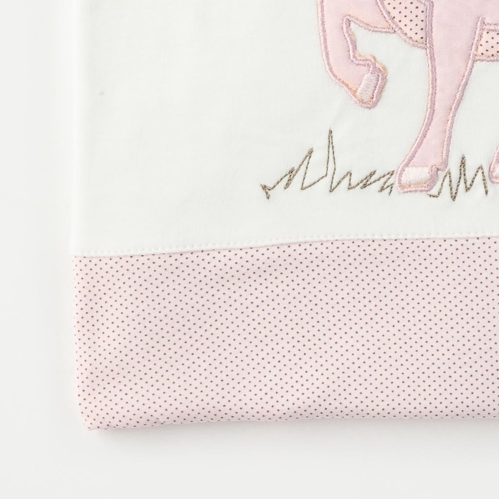 Бебешка пелена одеялце 90x80. за момиче Tonton Розова