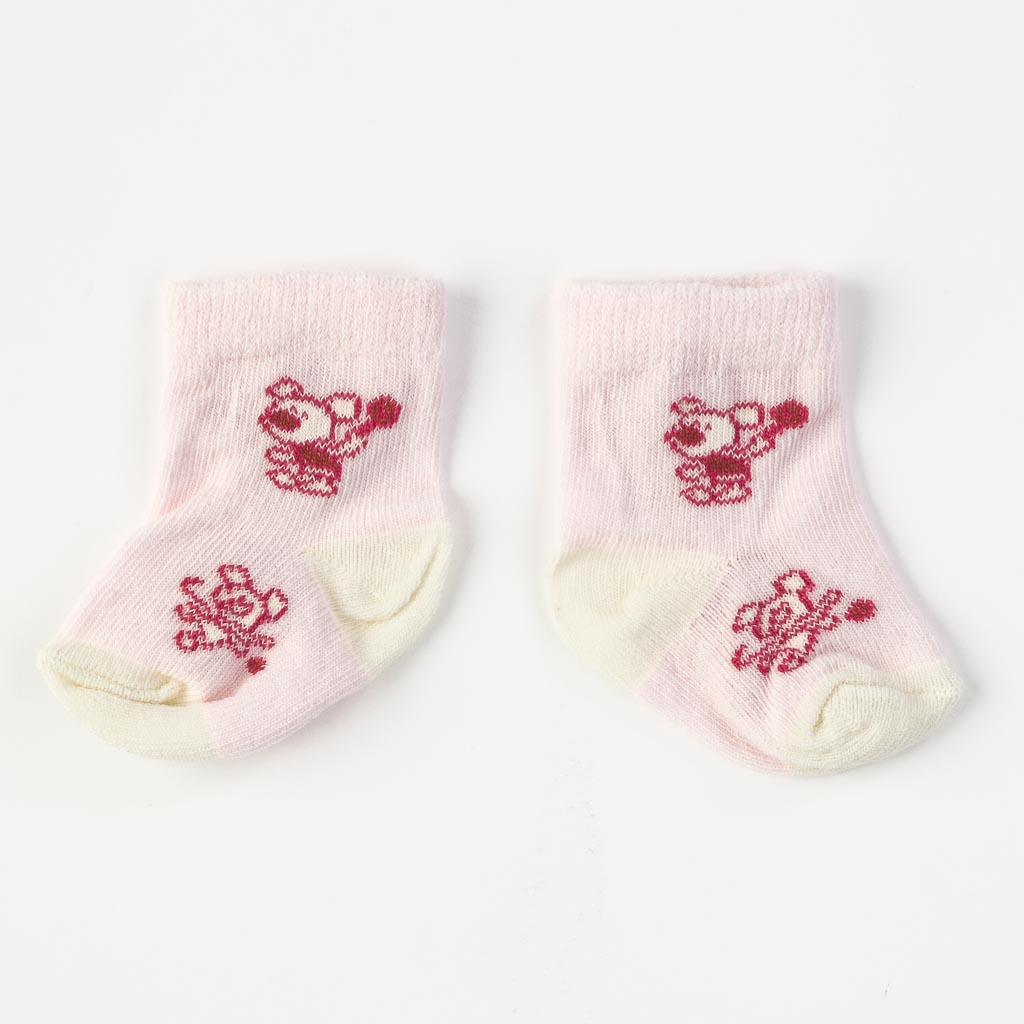 Комплект 3 чифта бебешки чорапки за момиче Findikbebe - Mouse