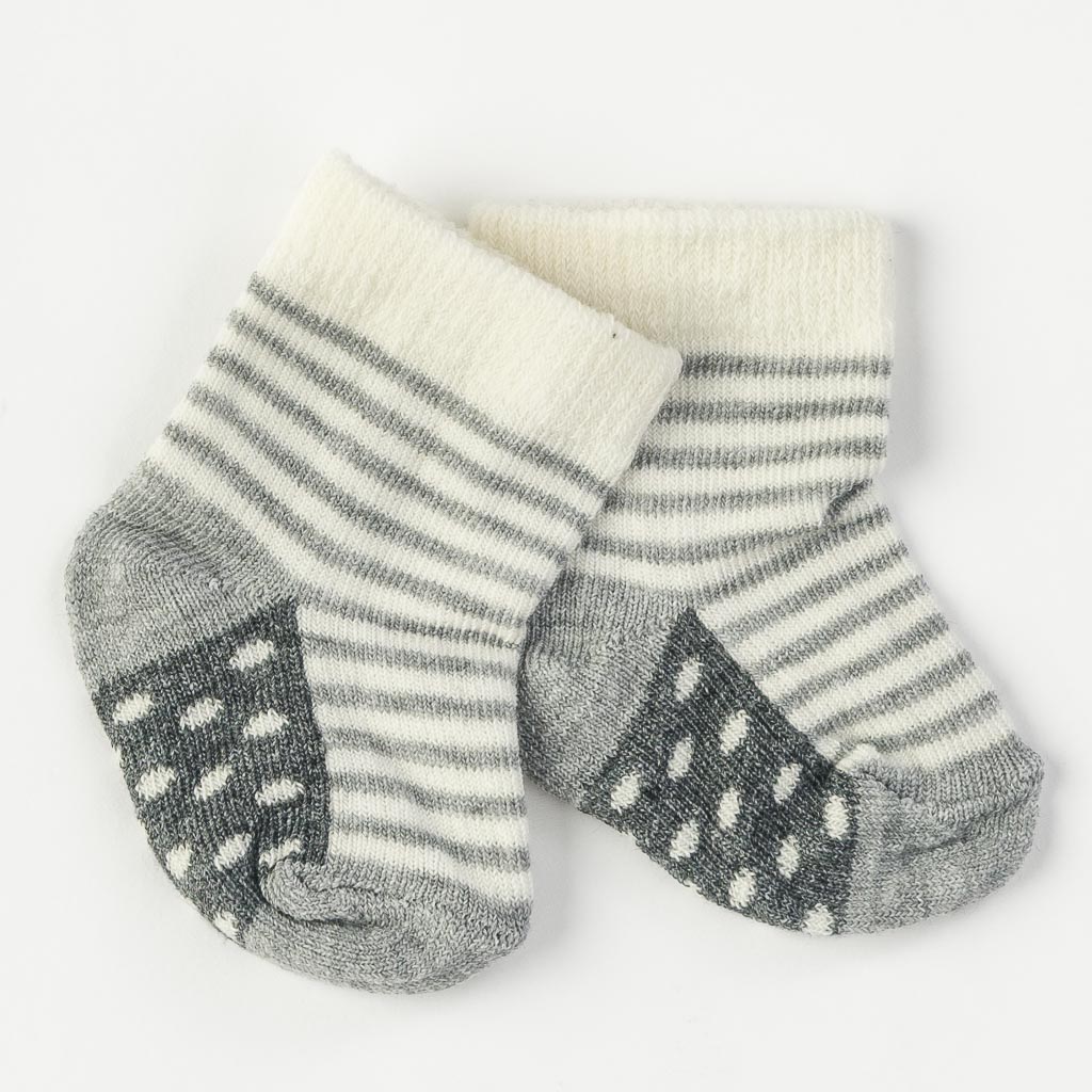 Σετ  3 чифта   бебешки чорапки  Για Αγόρι  Findikbebe -   Γκρη