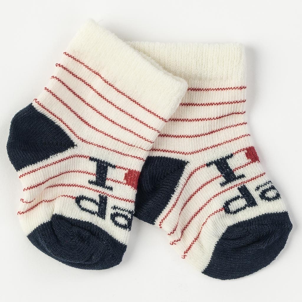 Σετ  3 чифта   бебешки чорапки   Findikbebe -    I love mom and dad