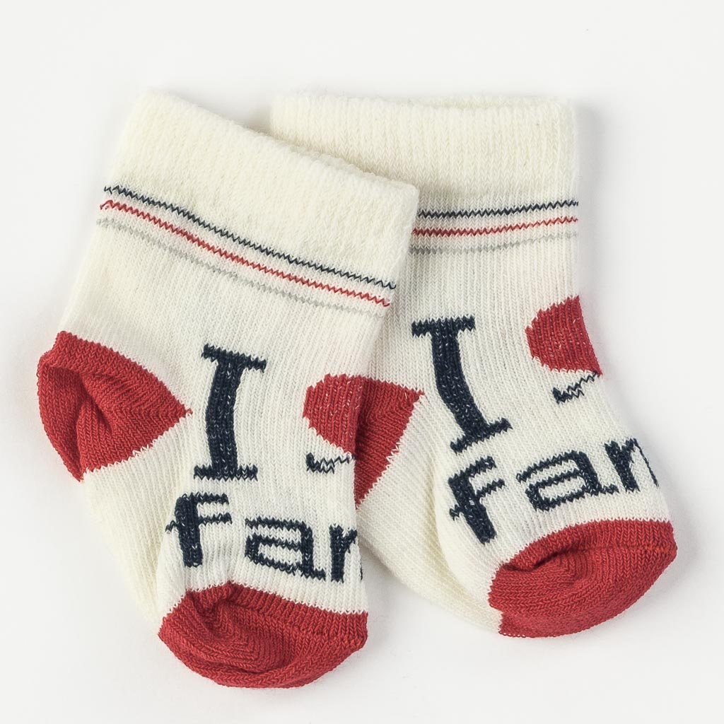 Комплект 3 чифта бебешки чорапки Findikbebe -  I love mom and dad