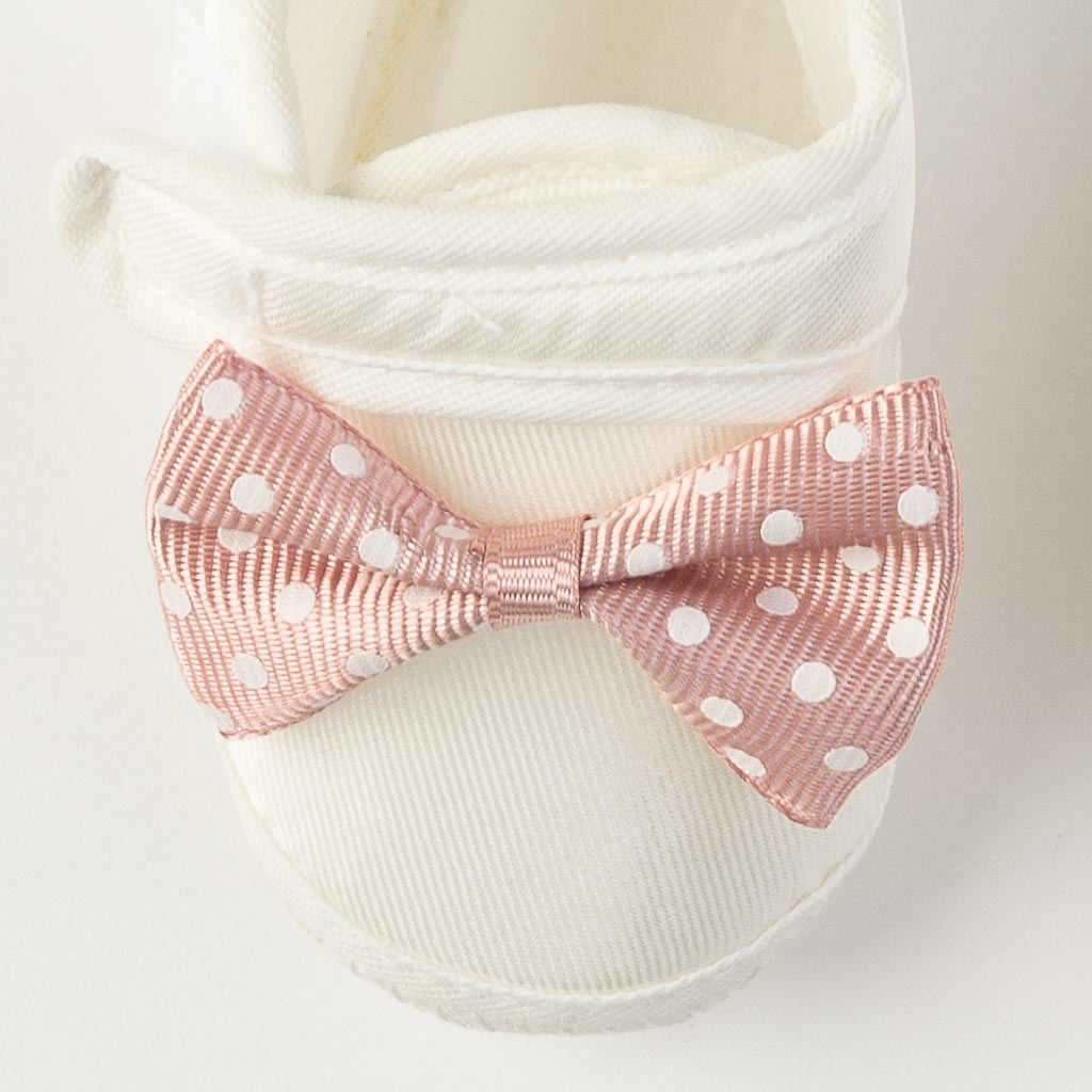 Бебешки комплект за момиче шапка и обувчици Leylek Baby Pink