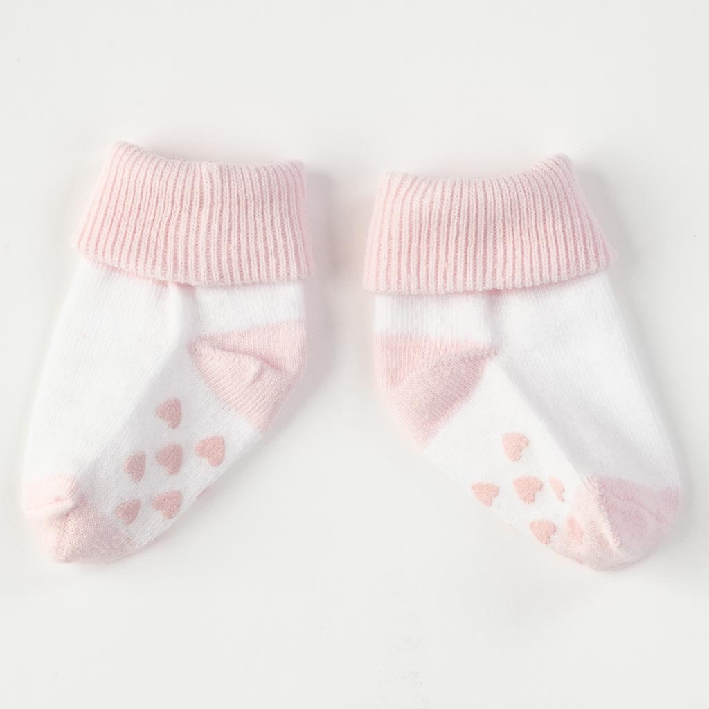 Бебешки чорапки за момиче Mini damla Love Розови