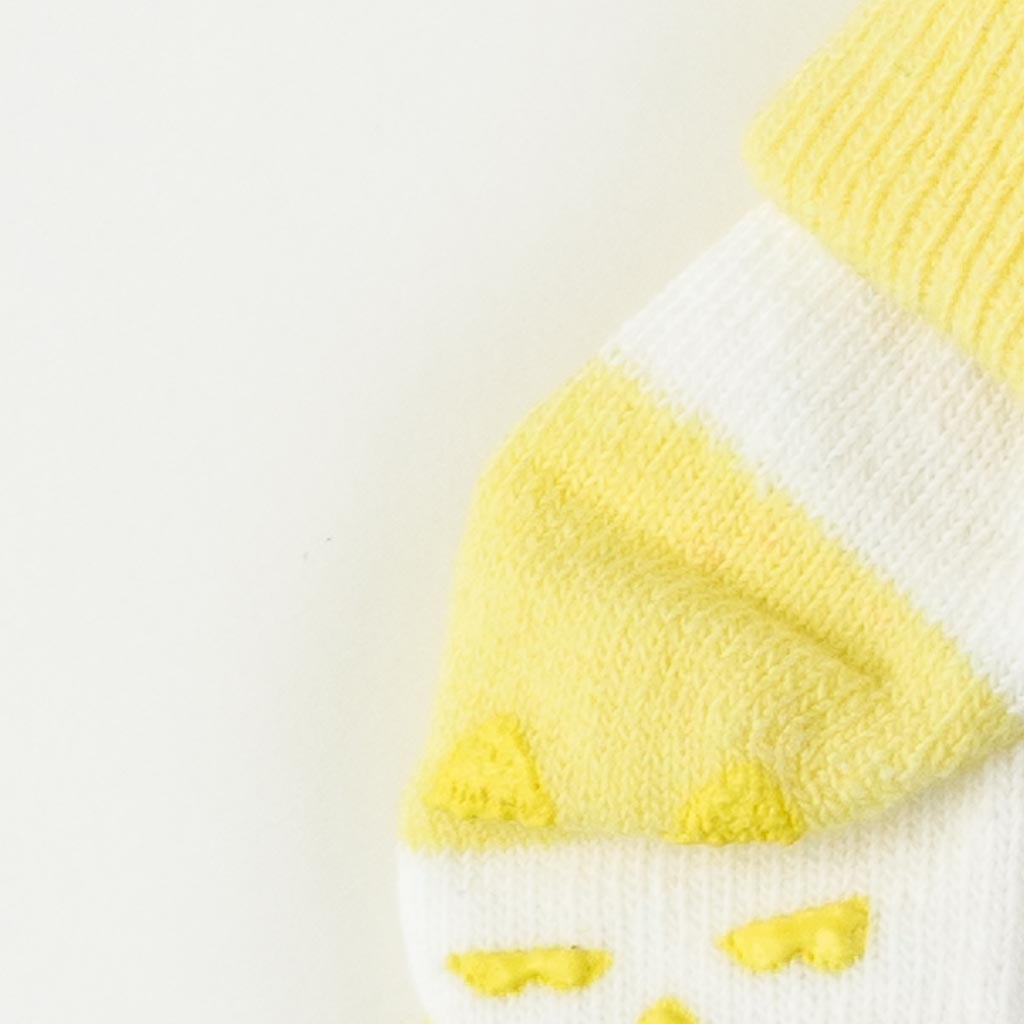 Бебешки чорапки  Για Κορίτσι  Mini damla   Love  Κιτρινο