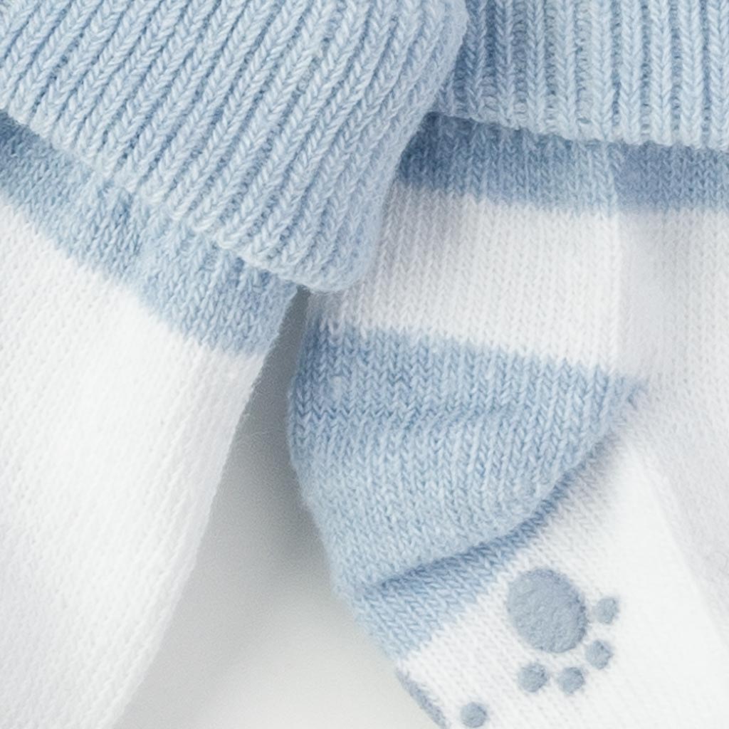 Бебешки чорапки за момче Mini damla Paw Сини