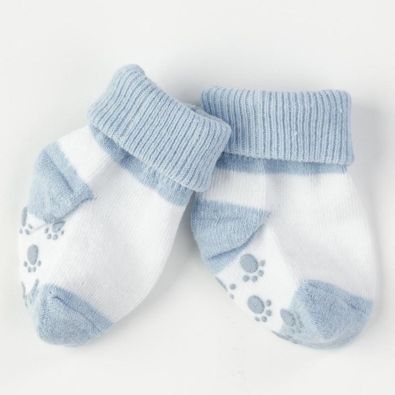 Бебешки чорапки  момче Mini damla Paw Сини