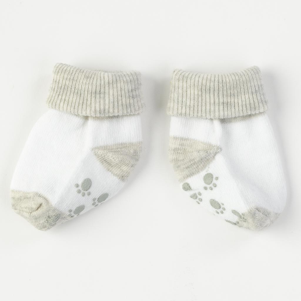 Бебешки чорапки  Για Αγόρι  Mini damla   Paw  Γκρη