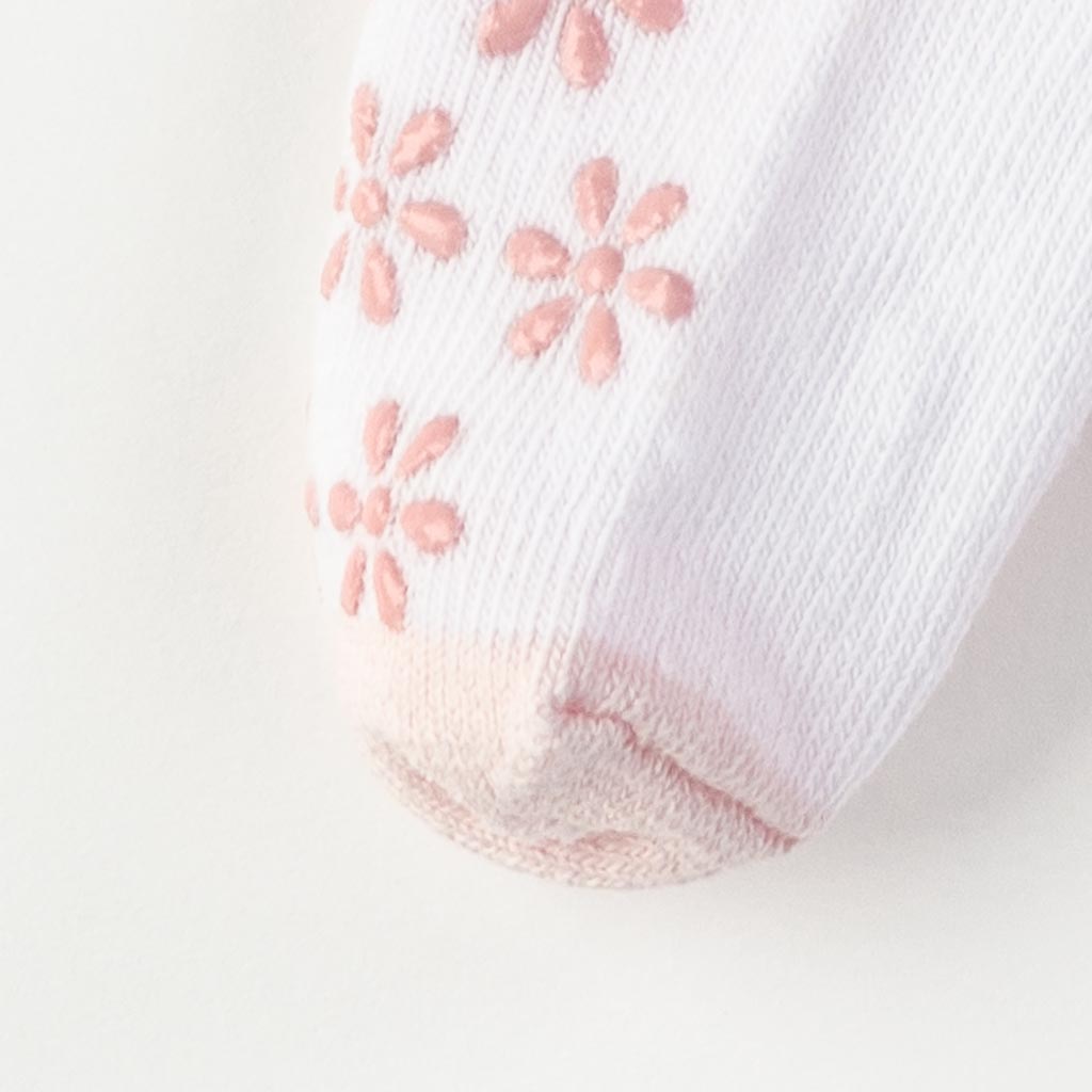 Бебешки чорапки за момиче Talha Flower Розови