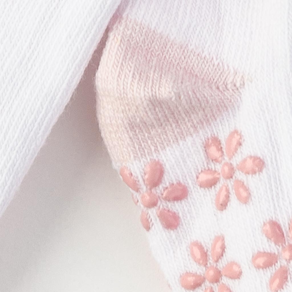 Бебешки чорапки за момиче Talha Flower Розови