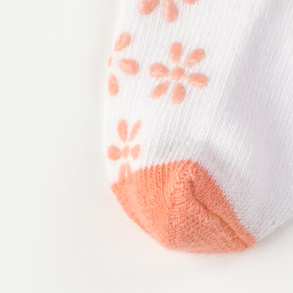Бебешки чорапки  Για Κορίτσι  Talha   Flower  Ροδακινι