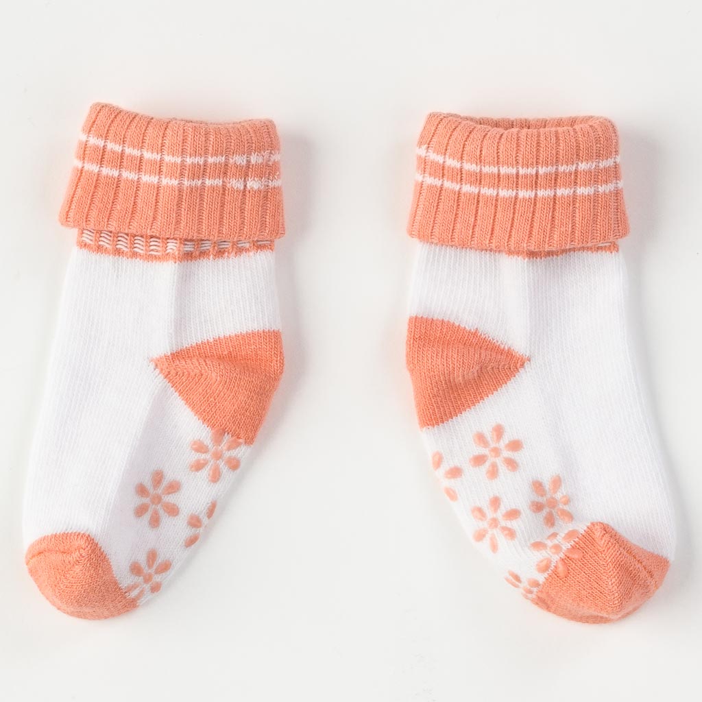 Бебешки чорапки  Για Κορίτσι  Talha   Flower  Ροδακινι