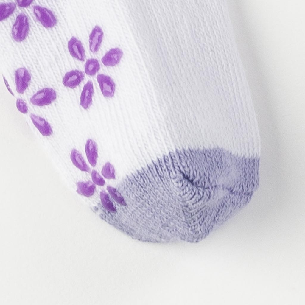 Бебешки чорапки за момиче Talha Flower Лилави