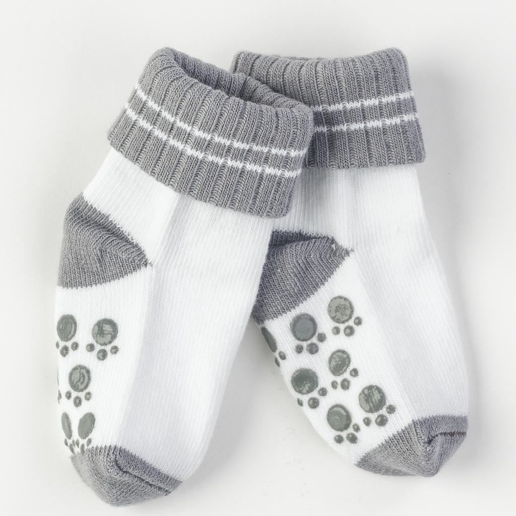 Бебешки чорапки за момче Talha Paw paw Сиви
