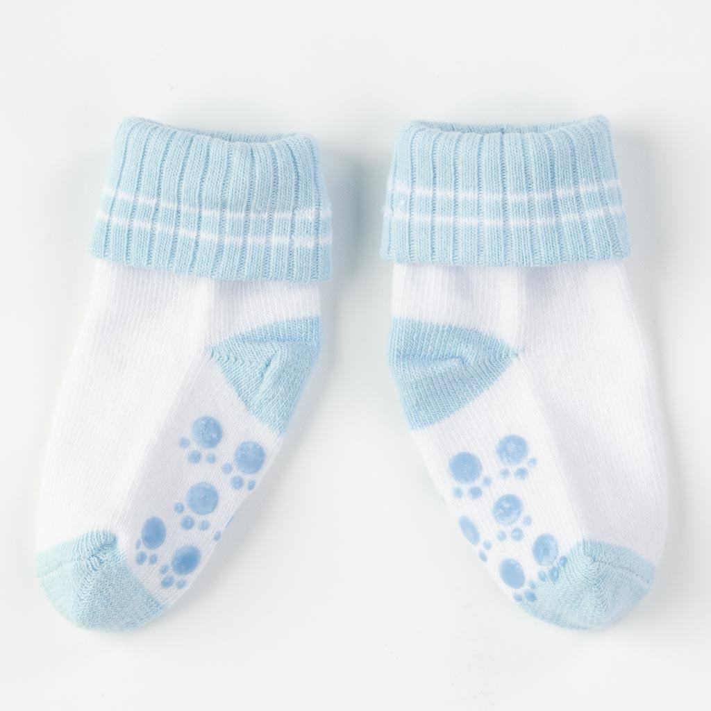 Бебешки чорапки за момче Talha Paw paw Светлосини