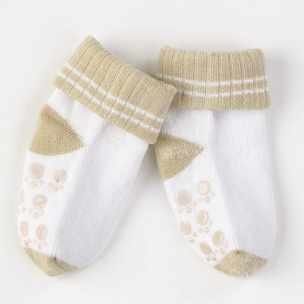 Бебешки чорапки за момче Talha Paw paw Бежови
