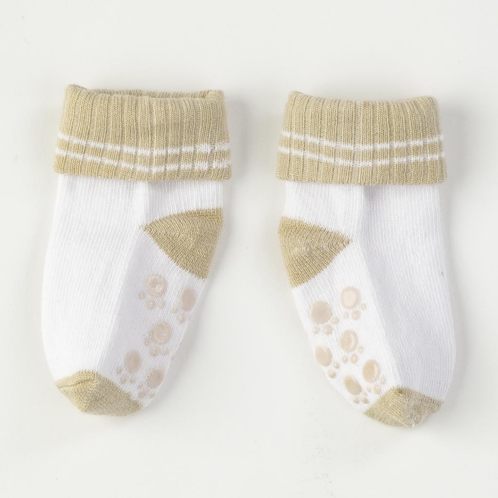 Бебешки чорапки за момче Talha Paw paw Бежови