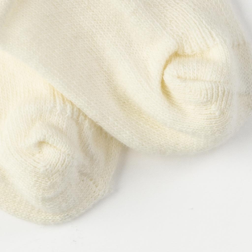Бебешки чорапки за момиче с панделка Findikbebe Бежови