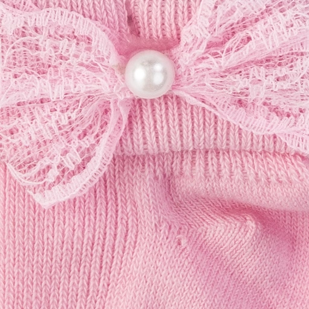 Бебешки чорапки за момиче с панделка Findikbebe Розови