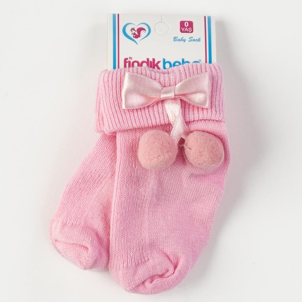 Бебешки чорапки за момиче Findikbebe Cherry Розови