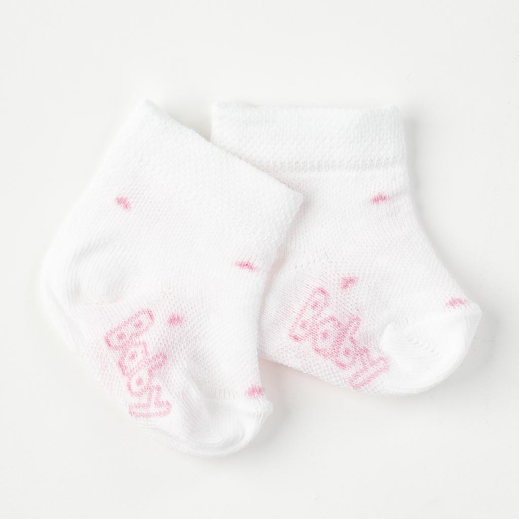 Бебешки чорапки  Για Κορίτσι  Mini Damla   Love  Άσπρα