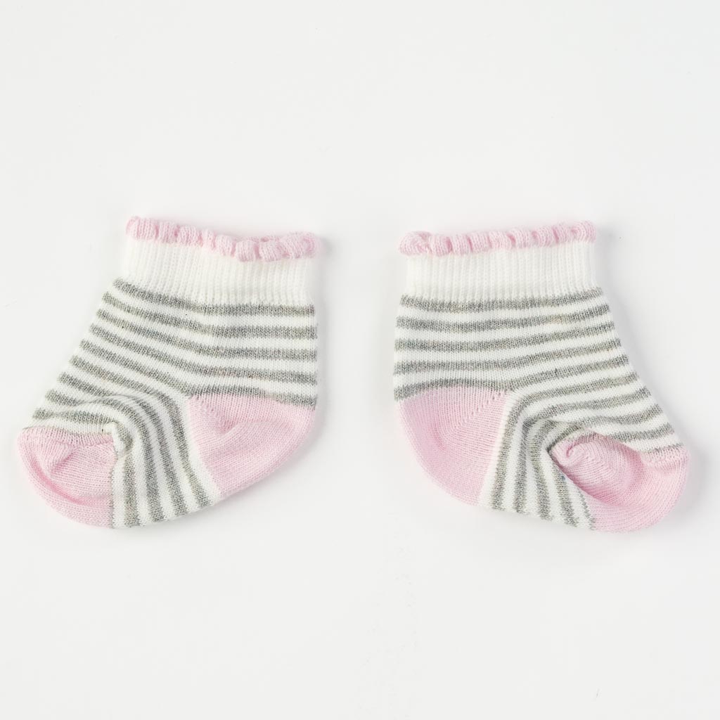 Бебешки чорапки за момиче Mini Damla Сиви