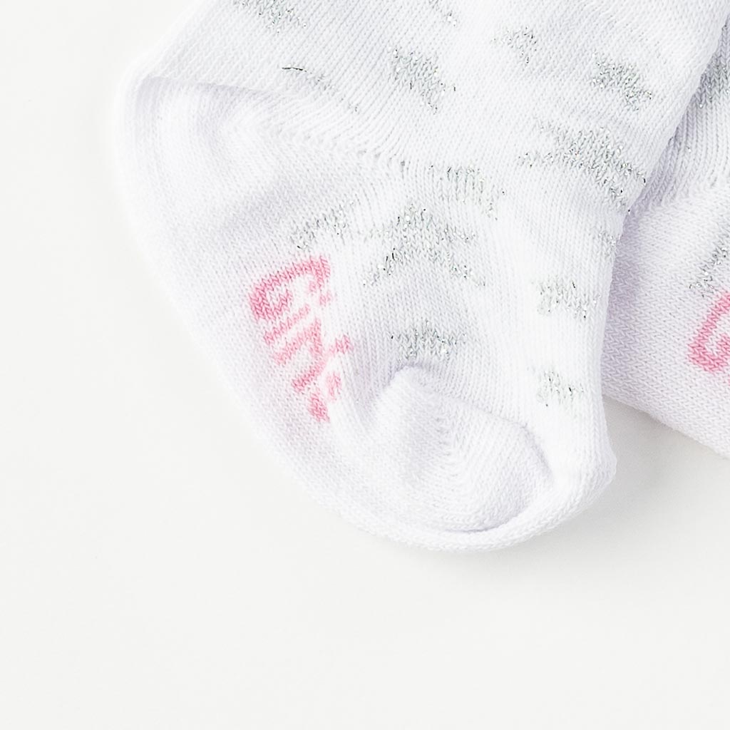 Бебешки чорапки  Για Κορίτσι  Mini Damla   Stars  Άσπρα