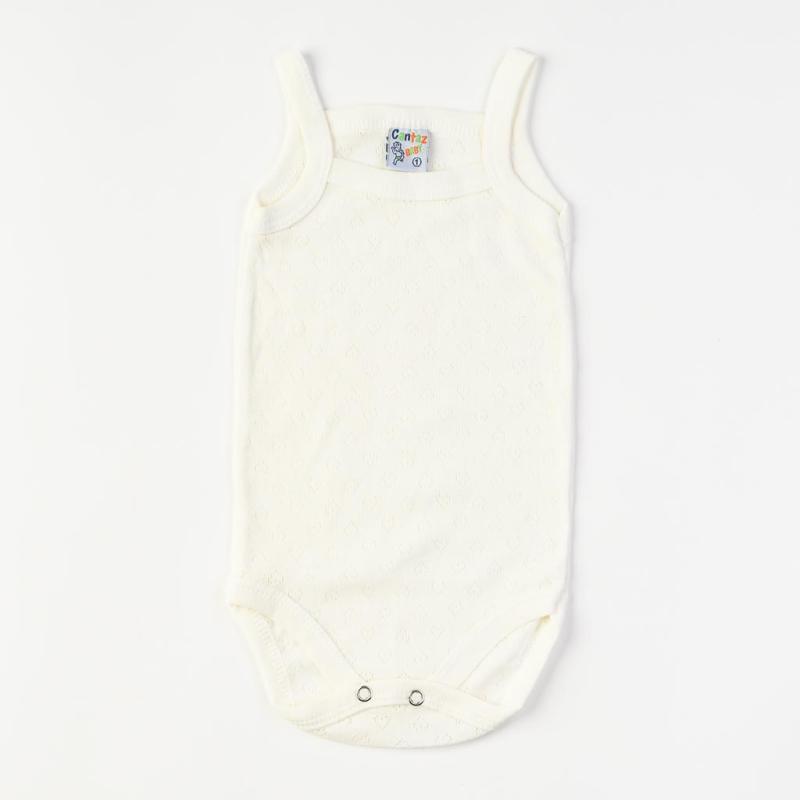 Baby bodysuit tank top For a girl White