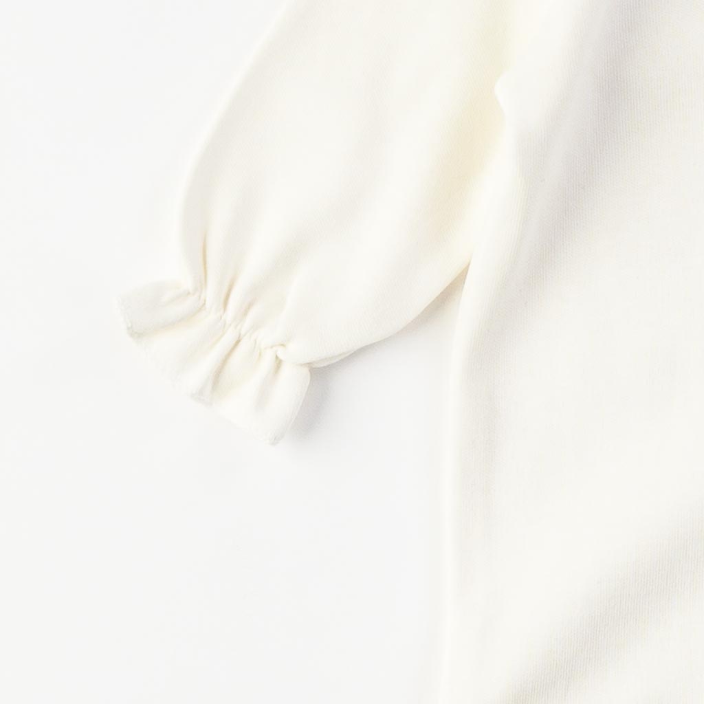 Комплект за изписване за момиче 5 части с рокля Premium Бял