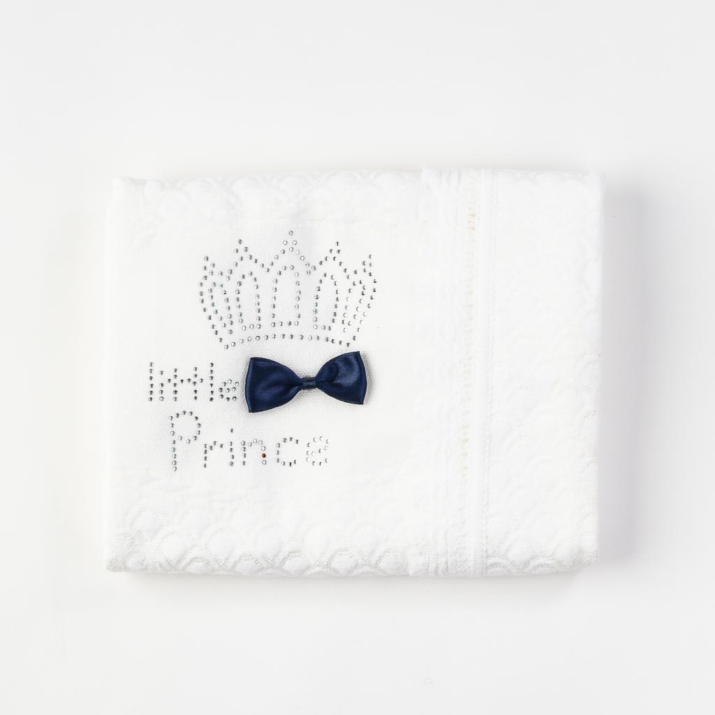Комплект за изписване за момче 10 части с пелена Little prince Син