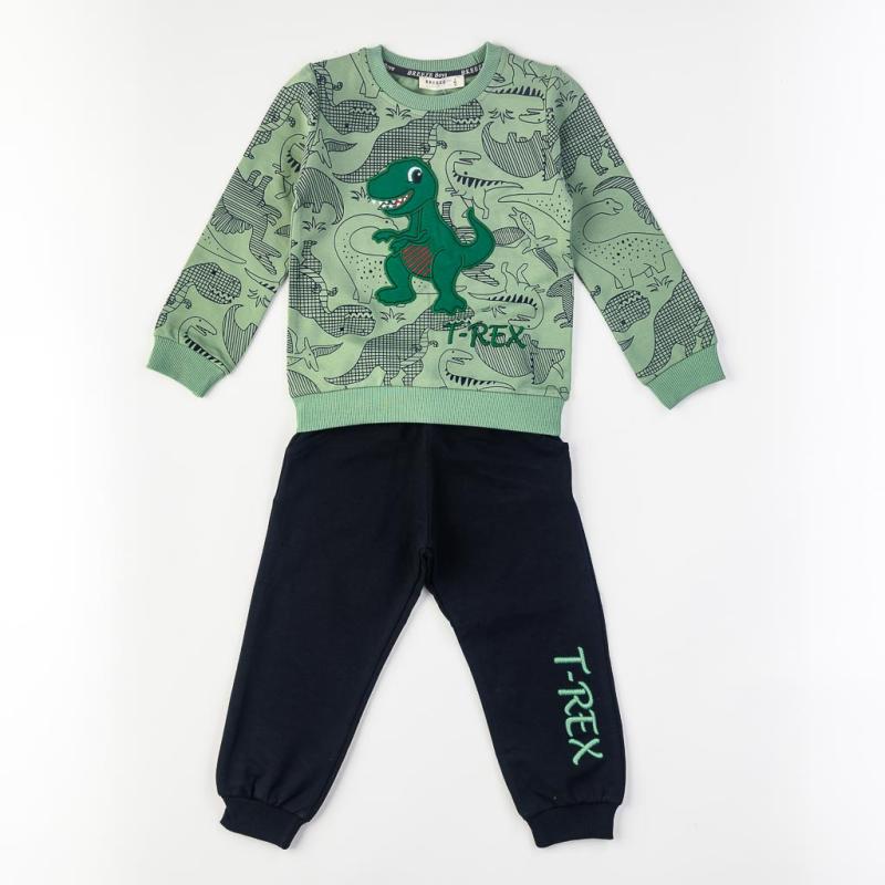 Детски комплект  момче с дълъг ръкав T-rex Breeze Зелен