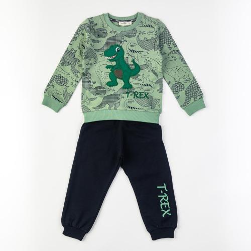 Детски комплект за момче с дълъг ръкав T-rex Breeze Зелен