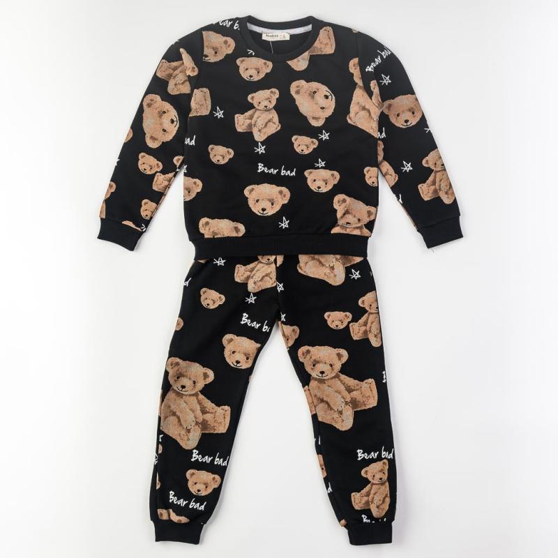 Childrens set for a boy with long sleeves  Bear bad   Breeze  black